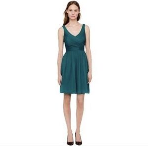NWT J.Crew Heidi 100% Silk Dress in Teal Size 6